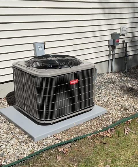 Bryant outdoor condenser unit installation