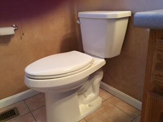 New toilet installation